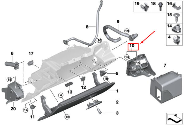 51169347917 - BMW 7 G11 air freshener adapter 51169347917, original part