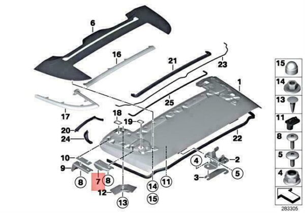 51177230038 - OEM BMW M6 F12 640D 640DX 640I 640IX 650I 650IX BRACKET RIGHT 51177230038 NEW