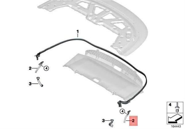 51177300966 - NEW BMW F23 218D 218I 220D 220I 225D 228I RIGHT WATER DRAIN 51177300966 15-20
