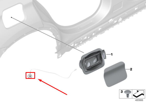 51177435374 - OEM BMW ZINORO MINI COOPER X1 F45 BUTTON EMERGENCY OPERATION 51177435374 GENUINE