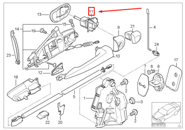 51217019975 - NEW BMW 3 Series e46 front left door lock 7019975 51217019975 original
