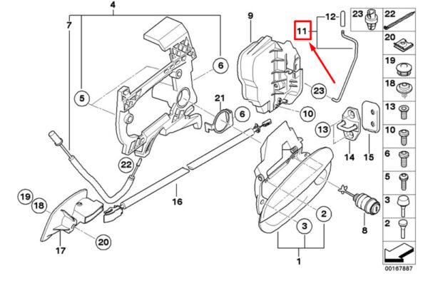 51217028943 - NEW BMW Z4 ROADSTER E85 FRONT LEFT OPERATING ROD 51217028943 7028943 ORIGINAL