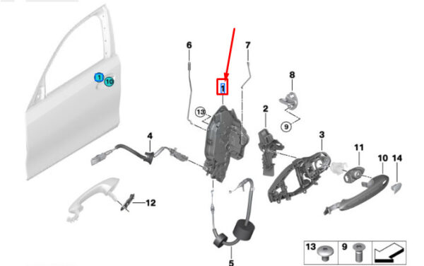 51217956149 - BMW F40 Front Left Door Lock 51217956149 NEW GENUINE