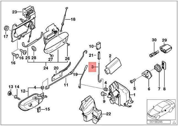 51218170497 - NEW BMW E38 725TDS 728I 728IL 730D 730I 730IL POWER ROD 51218170497 95-00