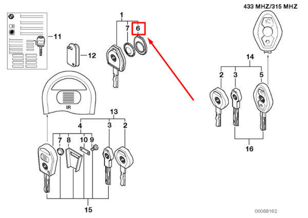 51218201225 - NEW BMW Z4 E86 IGNITION KEY BATTERY COVER 8201225 51218201225 ORIGINAL