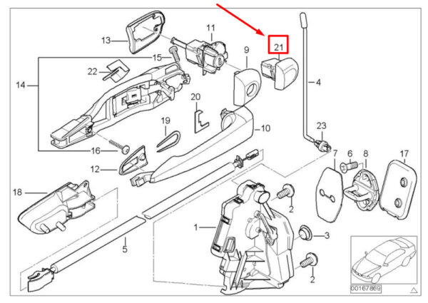 51218216120 - BMW 3 E46 Front Right Door Mechanism Covering 51218216120 8216120 NEW GENUINE