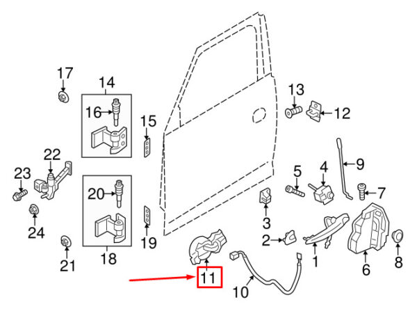 51219800937 - MINI COUNTRYMAN R60 FRONT LEFT INTERIOR DOOR HANDLE 51219800937 NEW GENUINE