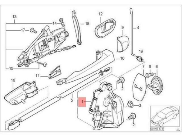 51227011245 - OEM BMW E46 SEDAN WAGON DOOR LOCK ACTUATOR MOTOR LEFT 51227011245 GENUINE NEW
