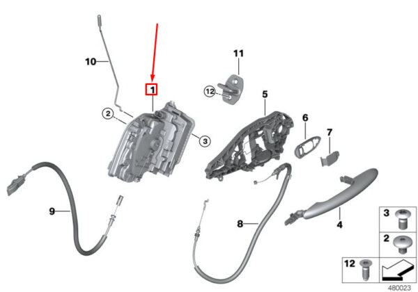 51227281939 - MINI CLUBMAN F54 REAR LEFT DOOR LOCK 7281939 51227281939 NEW GENUINE