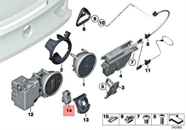 51247273663 - NEW BMW ALPINA M6 B6 F06 F12 F13 640D 640DX 640I 640IX HOLDER 51247273663 12-18