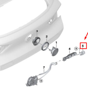 51247473763 - NEW MINI -LANDMANN F60 TRUNK LID CATCH BRACKET 51247473763 7473763 GENUINE