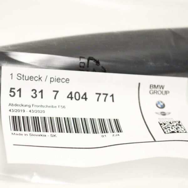 51317404771 - OEM MINI COOPER F56 3DR WINDSCREEN UPPER MOULDING TRIM 51317404771 NEW GENUINE