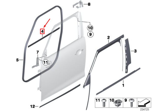 51339800546 - MINI COUNTRYMAN R60 Interior Window Duct Cover Front Right 51339800546 GENUINE