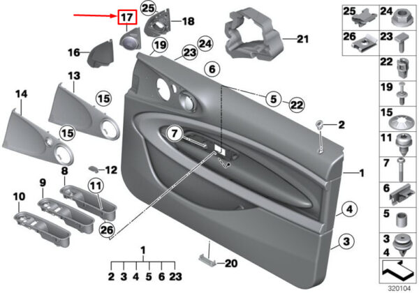 51339809445 - MINI PACEMAN R61 Left Mirror Triangle Cover 9809445 51339809445 NEW GENUINE