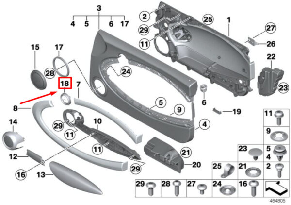 51412753339 - NEW OEM MINI COOPER R56 FRONT LEFT DOOR HANDLE OPENER TRIM 51412753339 GENUINE