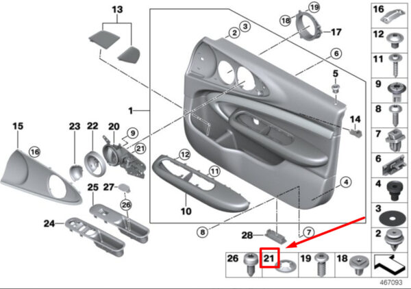 51412756689 - NEW BMW 6 GRAN COUPE F06 AXIAL LOCKING CLIP 2756689 51412756689 GENUINE