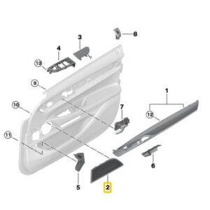 51417398824 - New Genuine BMW G11 G12 2014-2018 Front Cover Speaker Metal Right 7398824 OEM