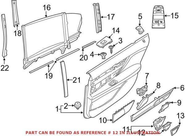 51427457543 - BMW 7 G11 G12 Rear Door Left Original Insert 51427457543