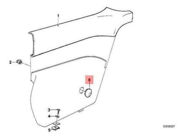 51431968070 - OEM BMW E24 COUPE VACUUM CAP 51431968070 GENUINE NEW