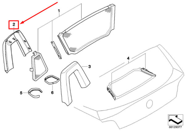51437056315 - NEW BMW Z4 E85 FRONT LEFT HEADREST COVER TRIM 51437056315 7056315 ORIGINAL
