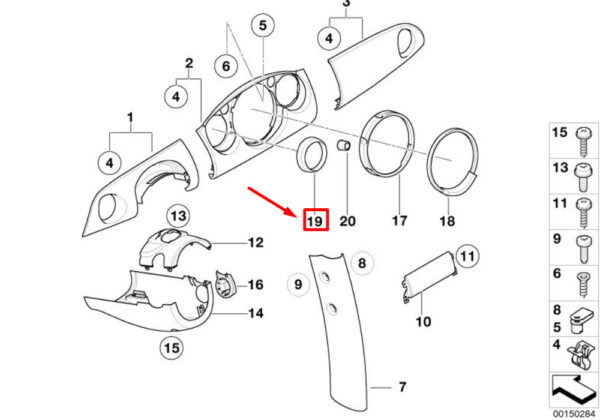 51457132399 - NEW OEM MINI COOPER R50, R53 FRONT AIR VENT CHROME RING SET 51457132399 GENUINE