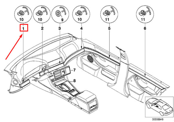 51458157451 - BMW 5 E39 Front Left Instrumental Panel Finisher 8157451 51458157451 NEW GENUINE