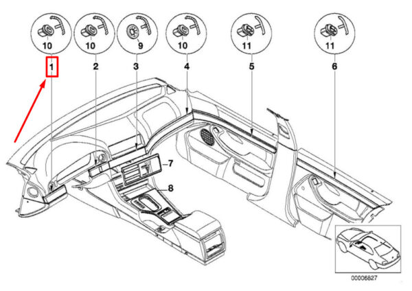 51458159743 - NEW BMW 5 E39 LEFT DASH TRIM 51458159743 8159743 ORIGINAL