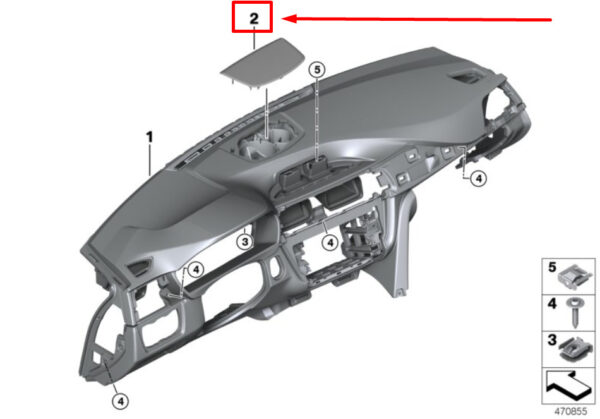 51459239292 - BMW 4 F32 F82 Dashboard Center Speaker Bezel 9239292 51459239292 NEW