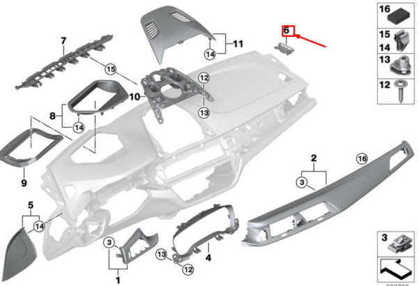 51459378561 - BMW 6 Gran Turismo G32 power window panel right 51459378561 NEW ORIGINAL
