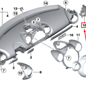 51459807543 - NEW MINI -LANDSMANN R60 LEFT DASHBOARD COVER 51459807543 9807543 GENUINE