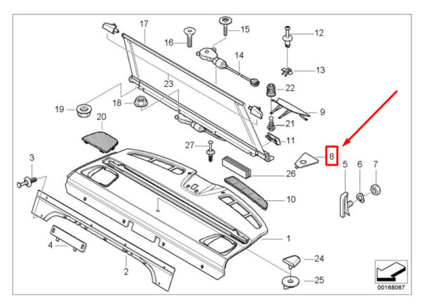 51468176392 - NEW BMW 5 Series e39 CHILD PROTECTION COVER 51468176392 8176392 ORIGINAL