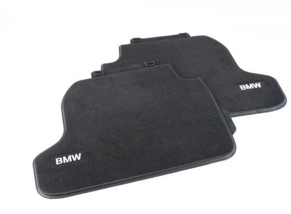 51472297428 - BMW 2 Coupe F22, F87 floor mat set rear 51472297428 2297428 NEW ORIGINAL