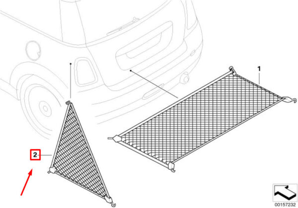 51472754569 - NEW OEM MINI COOPER R56 BOOT STORAGE SIDE NET 51472754569 GENUINE