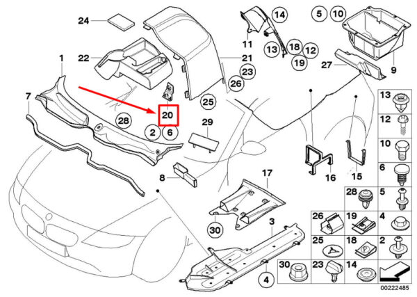 51473427003 - NEW BMW Z4 COUPE E86 REAR BATTERY BRACKET 3427003 51473427003