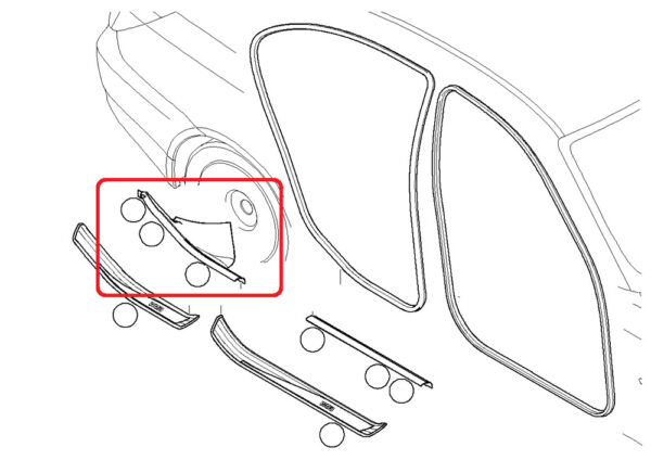51477069520 - New Genuine BMW 5 Series Rear Interior Sill Strip Cover Right Beige 7069520 OEM
