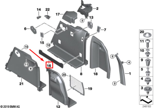 51477289999 - NEW BMW X3 F25 LUGGAGE. TENSION STRAP 7289999 51477289999 GENUINE