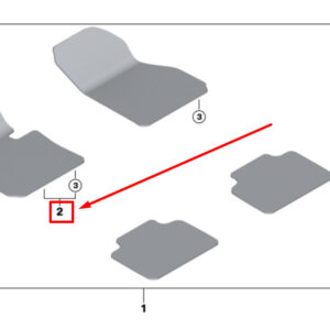 51477444889 - NEW MINI -LANDSMANN F60 FRONT LEFT FLOOR MAT 51477444889 7444889 GENUINE