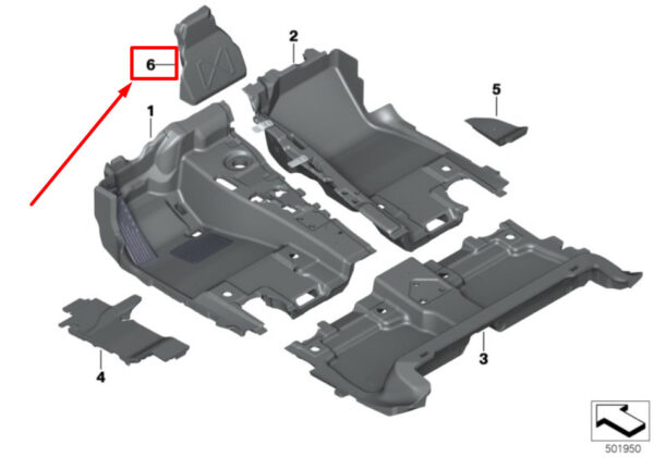 51477939563 - NEW BMW X6G06 FRONT FEED INSERT 514779395563 793963 ORIGINAL