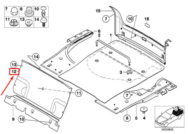 51478159474 - BMW 5 E39 trunk partition panel trim 51478159474 8159474 NEW ORIGINAL