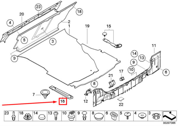 51478245100 - BMW 3 Series E46 child restraint plate rear right 8245100 51478245100 NEW ORIGINAL