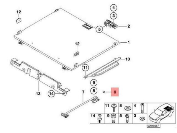 51478264207 - OEM BMW E53 SUV GUIDE RAIL STOPPER 51478264207 GENUINE NEW