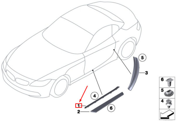 51479129051 - New BMW Z4 Roadster E89 Left Interior Door Sill Trim 51479129051 Genuine