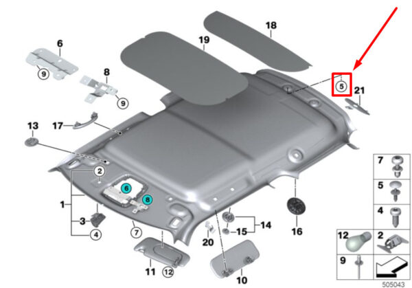 51481915964 - BMW 1 Coupe E82 molding spread rivet 51481915964 1915964 NEW ORIGINAL