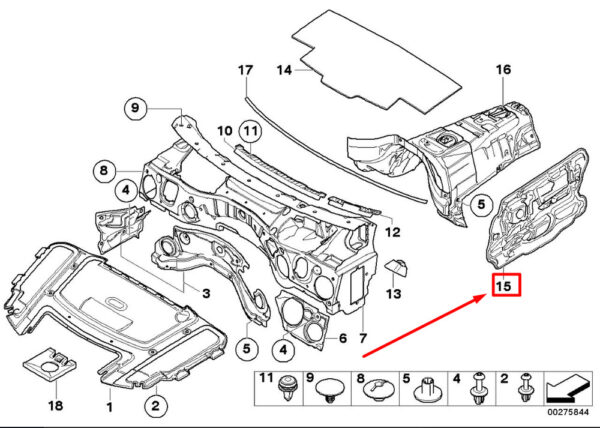 51487183704 - NEW BMW 3 E92 FRONT RIGHT DOOR - SOUND INSULATION 51487183704 7183704 GENUINE