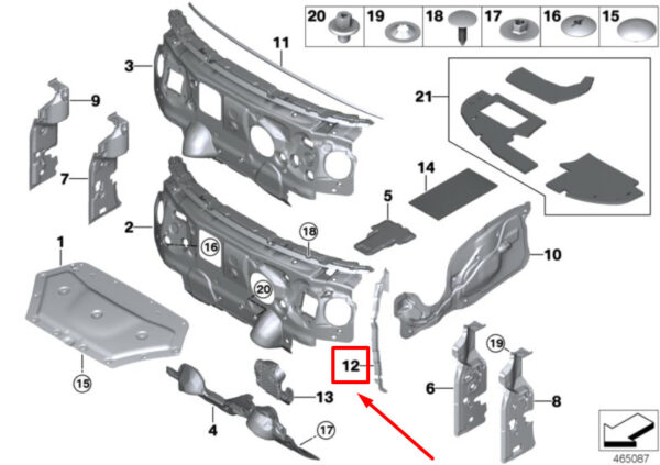 51487298941 - NEW MINI COOPER F56 LEFT SIDE FRAME SEAL 7298941 51487298941 GENUINE