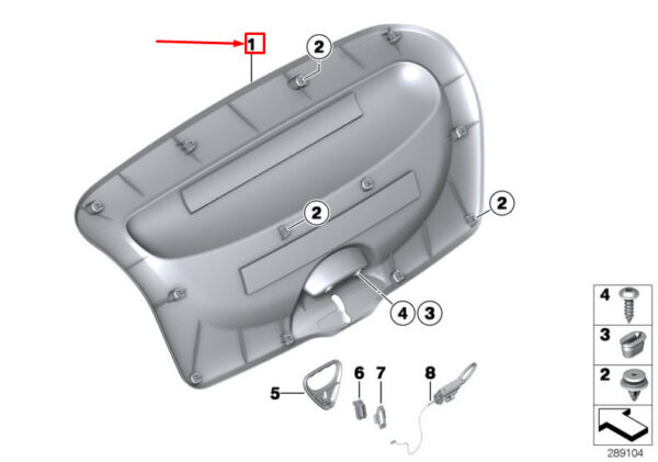 51492758784 - MINI Roadster R59 Lower Tail Lid Trim 2758784 51492758784 NEW GENUINE