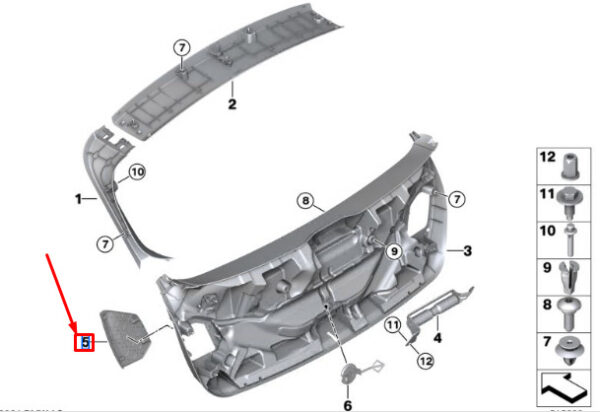 51497456068 - BMW F40 BULB REPLACEMENT FLAP REAR RIGHT 51497456068 NEW GENUINE