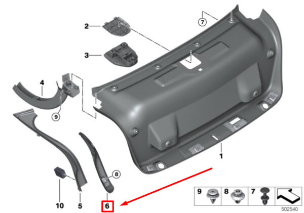 51497464426 - BMW 3 Series G20, G28 taillight tailgate right 51497464426 7464426 NEW ORIGINAL