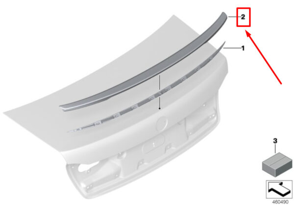 51628092094 - BMW 7 G11, G12 rear spoiler 8092094 51628092094 NEW ORIGINAL