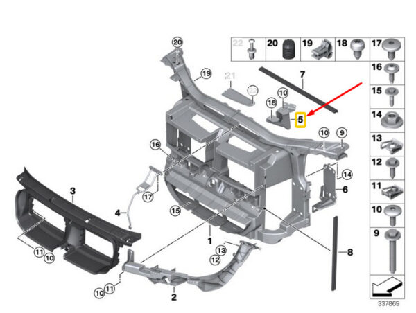 51642991162 - NEW OEM BMW X1 E84 FRONT PANEL RIGHT LOCK PLATE 51642991162 GENUINE